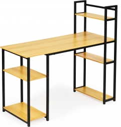 Pisalna miza loft s policami svetel hrast