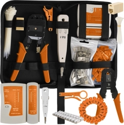 Tester kablov RJ45 RJ11, omrežni komplet z orodji, stripalec in krimpir, 145 kosov BIGSTREN