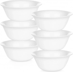 Steklene bele skodelice 300 ml, set 6 kosov