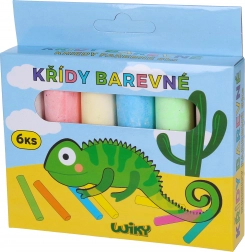 Barvne kredne za pločnik, okrogle – 6 kosov
