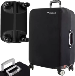 Elastičen zaščitni ovitek za srednji kovček L TRIZAND, črn