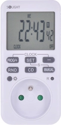 Solight digitalno tedensko časovno stikalo z osvetljenim velikim LCD-zaslonom