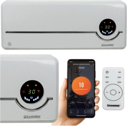 Zračna zavesa KAMINER AIRO z električnim ogrevanjem in Wi‑Fi, stenska