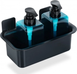 črna samolepilna pršična polička 23,5 × 13,5 × 11,5 cm