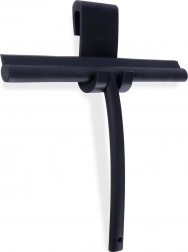 Silikonska brisalka za steklo s kljukico, črna