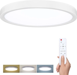 Solight LED stropna/stenska svetilka Estela White z daljinskim upravljalnikom, 60 W, 4500 lm, 50 cm, z možnostjo zatemnjevanja, CCT 3000–6500 K