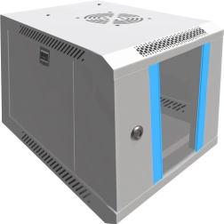 Siva stenska omarica za rack EXTRALINK 6U 10 palcev