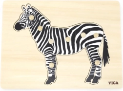 Lesena montessori vstavljanka VIGA zebra