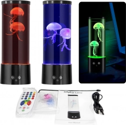 Okrasna LED svetilka z meduzami na baterije in USB kabel