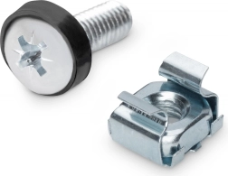 Montažni vijaki M6 19,8 mm z maticami in podložkami za 10" in 19" rack, komplet 50 kos, srebrni – DIGITUS