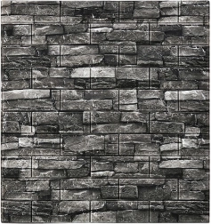 Samolepilni 3D stenski paneli, opečnat vzorec, siva pena