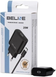 Omrežni polnilec 25 W GaN USB‑C + kabel USB‑C – črna