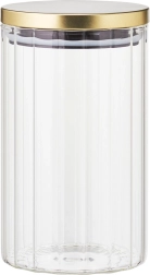 Steklena posoda za razsute živila s pokrovom in tesnilom 1 l