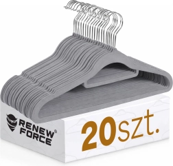 Protizdrsno premium obešalo sive barve – 1 kos