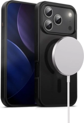 Ovitak Hybrid Frost MAG za iPhone 17 Pro z MagSafe – črn