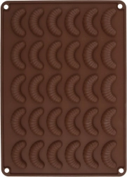 Silikonski pekač za rogljičaste piškote, oranžen – 30 kosov