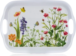 Melaminski servirni pladenj Meadow 36 × 25,5 cm z ročaji