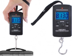 Žepna elektronska tehtnica za prtljago z LED osvetlitvijo - 40 kg