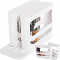 Bel plastičen kuhinjski organizator za začimbe