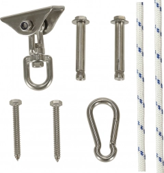 Stropni nosilec za viseče mreže in gugalnice iz nerjavečega jekla