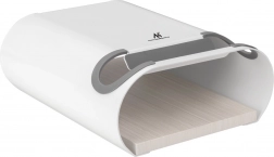 Stenski nosilec za kolo s polico MACLEAN, maks. 25 kg, bel