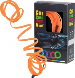 Ambientna LED osvetlitev za avto USB / 12 V, trak 5 m – Oranžna