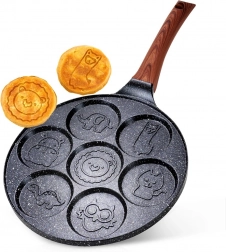 Granitna ponev za jajca 7 odprtin BLACK & WOOD 26 cm