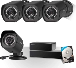 zmodo komplet sistema kamer 4× 1080p z nvr in 1 tb diskom