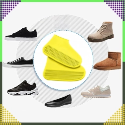 Vodoodporne silikonske prevleke za čevlje, protizdrsne, velikost M, rumene