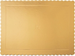 Zlata pravokotna podlaga za torte 40 × 30 cm