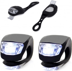 Komplet silikonskih kolesarskih luči, 2 kosa, vodotesen