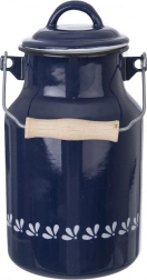 Emajliran retro lonec za mleko 2 l modro-bel