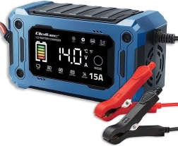 Mikroprocesorski polnilec 12 V 15 A z obnovo in vzdrževanjem, LCD, za AGM, GEL in LiFePO4