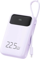 Powerbanka Mcdodo 10000 mAh z Lightning kablom, 22,5 W (vijolična)