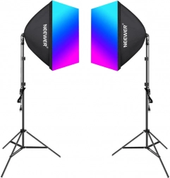 Set Neewer NK800 z dvojnimi softboxi in RGB žarnicami