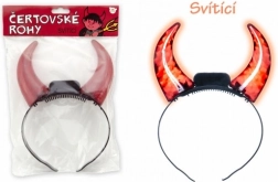 Svetleči hudičevski rogovi na baterije 15 cm