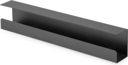 Jekleni kabelski kanal pod mizo, 60 cm, črn