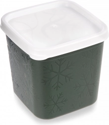 Plastična posodica za živila z pokrovom 380 ml, zelena