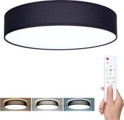 Solight LED stropna in stenska svetilka Penley z daljinskim upravljanjem, 48 W, 47 cm, črna