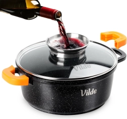 Granitni lonec s steklenim pokrovom Terruna Aroma 20 cm, 2,1 l