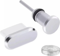 Da23a zaščita proti prahu USB‑C 2 kos srebrna