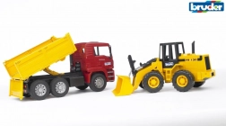 Bruder tovornjak MAN prekucnik in čelni nakladač FR130