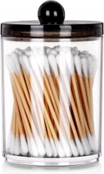 Akrilni dozirnik za vatirane palčke in kozmetične blazinice s pokrovom