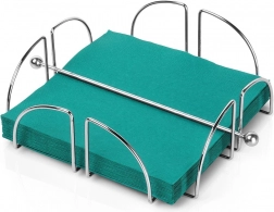 Jekleno stojalo za serviete s pritisno palico 18 × 18 cm