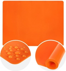 Silikonska delovna podloga za testo SILLINIE 60 × 50 cm, oranžna