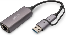 Digitus USB-C na USB-A adapter na RJ45 2.5 Gigabit Ethernet