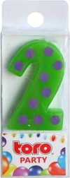 Torta svečka številka 2 TORO, zapičljiva 4,5 cm