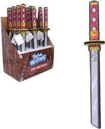 Mehki penasti meč katana s potiskom, 53 cm