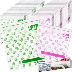 Vrečke z zadrgo za živila 20,5 × 21 cm in 24 × 29 cm, 40 kos