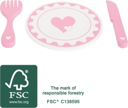 Mali komplet krožnikov in pribora srce